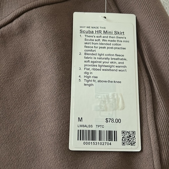 NWT Lululemon Scuba HR Mini Skirt - Picture 5 of 5